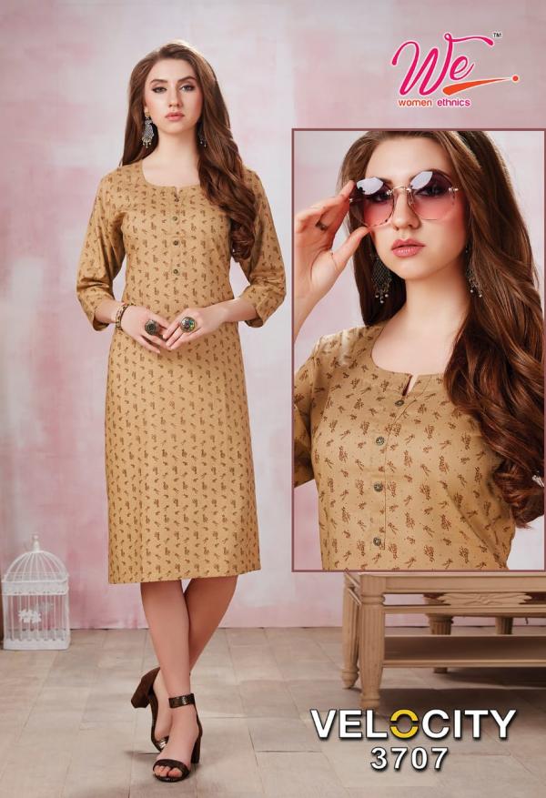 We Velocity Rayon Printed Reguler Wear Kurtis